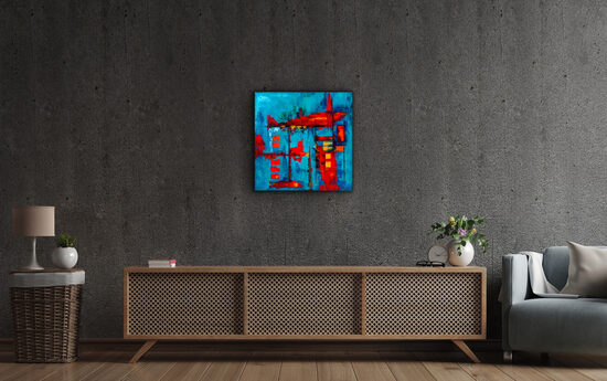 Plexikép - 50x50 cm - A pun flotta Lilybaeum előtt